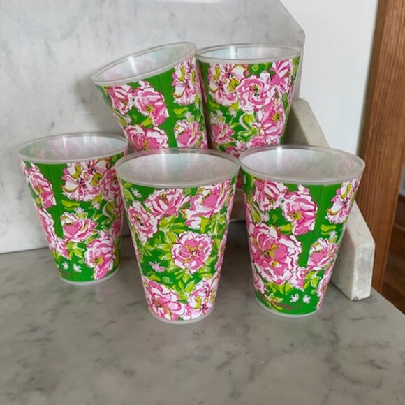 LILLY PULITZER May Flowers 14 Ounce To Go Tumblers 5 - Picture 3 of 11